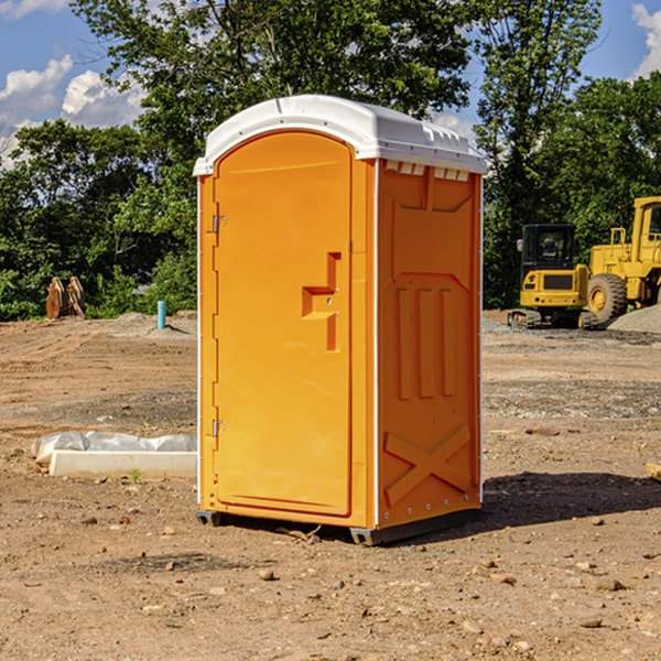 how often are the porta potties cleaned and serviced during a rental period in Greenlawn